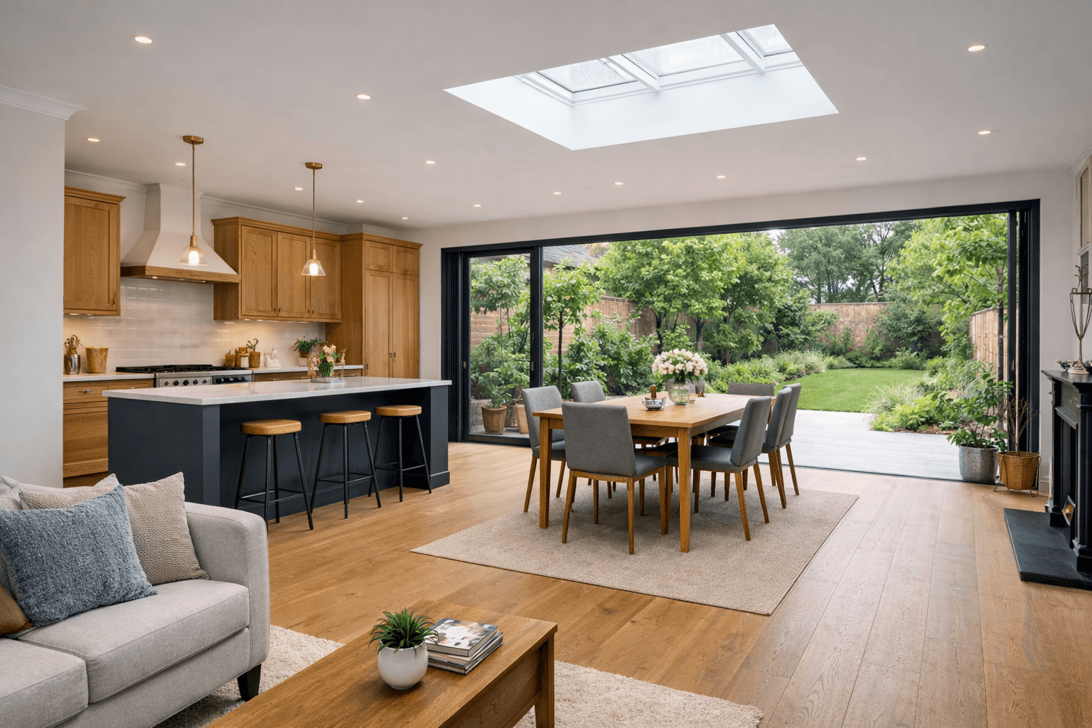 Dining extension with integrated building services — Clapham, London